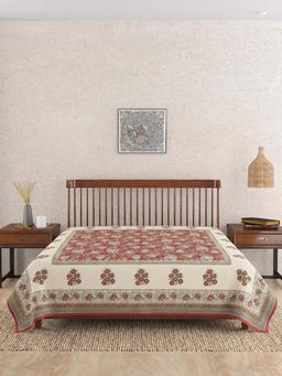 Fabindia - Red Tarang Cotton Bed Cover