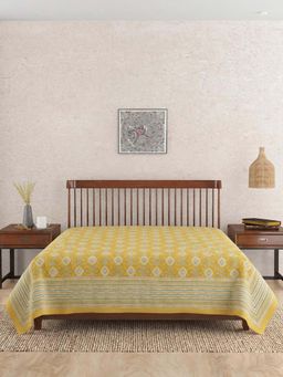 Fabindia - Yellow Kanak Cotton Bed Cover