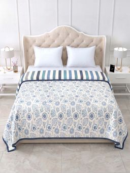 Home Affairs - Reversible Cotton Blue Single Bed Dohar