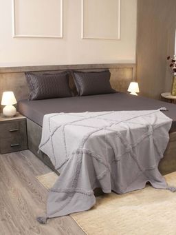 House of Owlet - Deep Grey Solid 300TC 2 Pillow Covers (Standard)