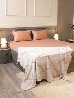 House of Owlet - Pale Apricot Solid 300TC 2 Pillow Covers (Standard)