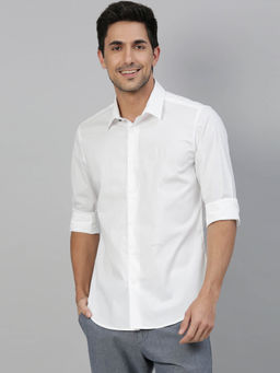 Rare Rabbit - White Solid Casual Shirt