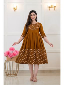 The Perfect Fit Co. - Stylish Mustard Women's Casual Dress