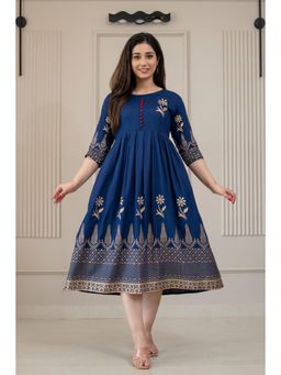 The Perfect Fit Co. - Blue Comfy Women's Casual Dress