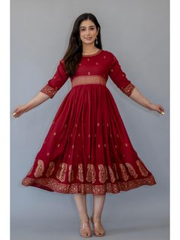 The Perfect Fit Co. - Red Premium Women's Casual Dress