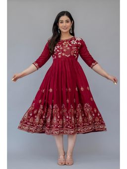 The Perfect Fit Co. - Red Soft Women's Casual Dress