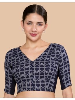 Studio Shringaar - Women's Cotton Ikat Side Stretchable Blouse