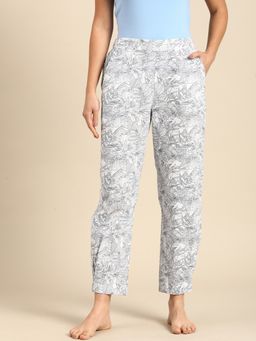 Mystere Paris - White Hawaiin Printed Lounge Pants
