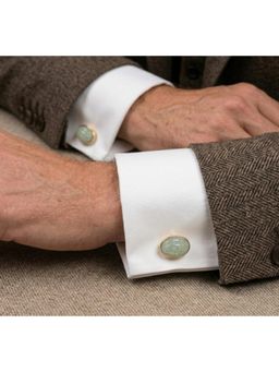 VARNIKA ARORA - Prehnite Green Cufflinks
