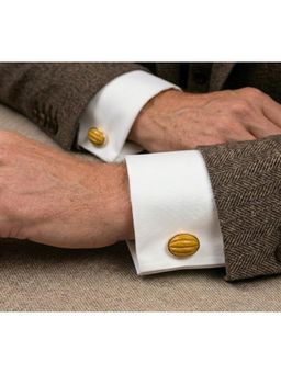 VARNIKA ARORA - Aventurine Yellow Cufflinks