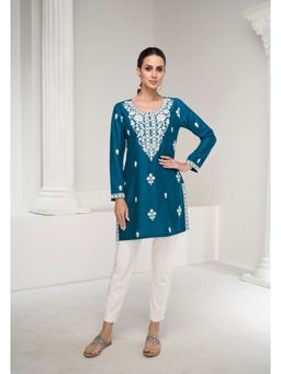 Autumnlane - Chetna Indigo Embroidery Kurta