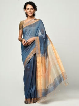 Fabindia - Linen Silk Woven Sari