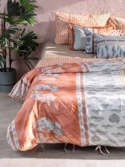 Freedom Tree - Dance Of The Yalis Cotton Cambric Duvet Cover With 2 Gyamati Pillow Covers