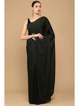 Soch - Black Silk Saree with Embellished Sequined with Unstitched