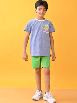 ANTHRILO - Skate Time Blue Green T-Shirt & Shorts (Set of 2)