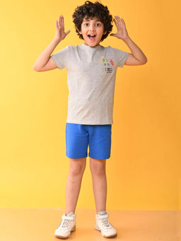 ANTHRILO - Summer Grey Royal T-Shirt & Shorts (Set of 2)