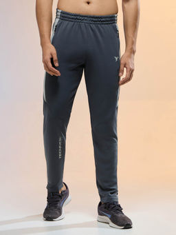 Technosport - Men Grey Solid Slim Fit Sports with Techno Dry Trackpant