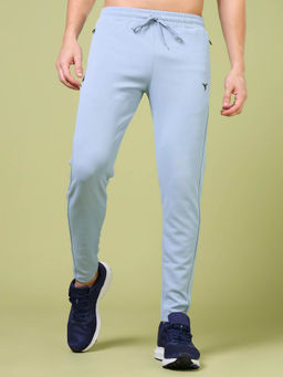 Technosport - Men Blue Solid Slim Fit Sports with Elasto Plus Trackpant