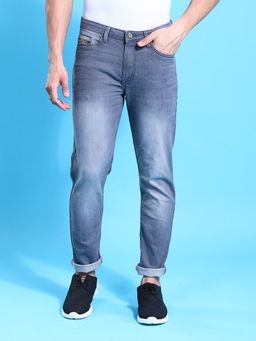 The Indian Garage Co - Blue Men's Slim Fit Solid Mid-Rise Jeans