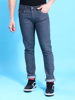 The Indian Garage Co - Blue Slim Fit Solid Mid-Rise Jeans