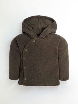 CHERRY CRUMBLE BY NITT HYMAN - Boys & Girls Brown Hooded Winterwear Glorious Sweatshirt