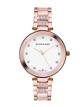 Giordano - Women's White Round Analog Watch