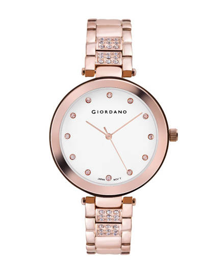 Women's White Round Analog Watch