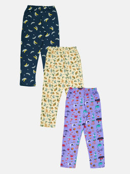 KiddoPanti - Boys Multi-Color AOP Printed Pyjamas (Pack of 3)