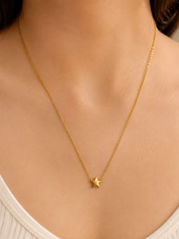 Accessher - Gold-Toned Star Pendant Neckchain For Women