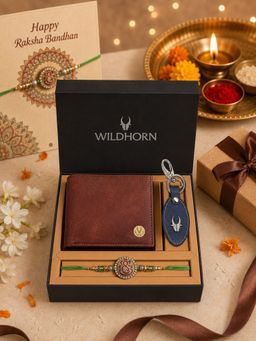 WILDHORN - Wallet Keychain Rakhi Gift Set