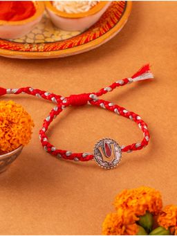 Kicky and Perky - 925 Sterling Silver Lord Vishnu Tilak Rakhi