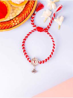 Kicky and Perky - 925 Sterling Silver Shiv Tilak Rakhi