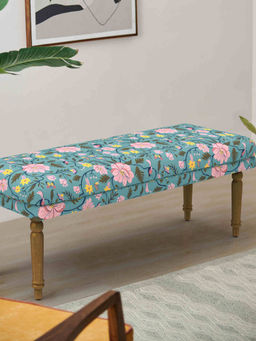 Chumbak - Nawaab Bench - Spring Bloom Teal