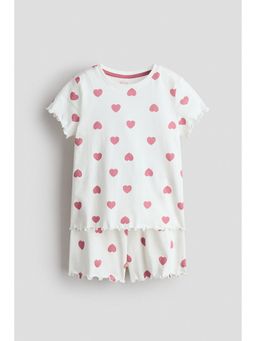 H&M - Girls Pink Cotton T-Shirt and Shorts