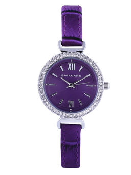 Giordano - Women's Purple Round Analog Watch