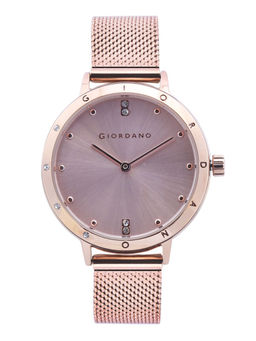 Giordano - Women's Pink Round Analog Watch