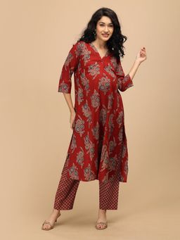 The Mom Store - Aafreen Maternity and Nursing Anarkali Kurta with Pant