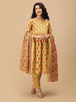 The Mom Store - Gulmohar Grace Maternity and Nursing Kurta & Pant With Dupatta