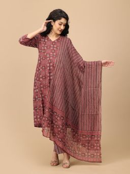The Mom Store - Sienna Bloom Maternity and Nursing Kurta & Pant With Dupatta