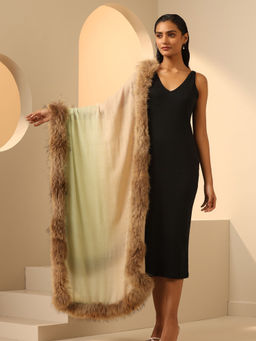Dusala India - Brown Cassia Cashmere Fur Stole