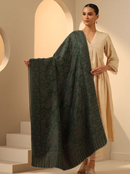 Dusala India - Green Natasha Cashmere Reversable Stoles