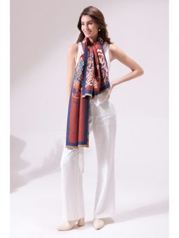 Dusala India - Chica Maroon Heritage Cashmere Stole