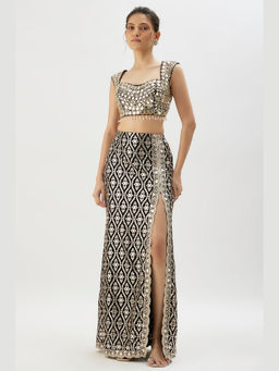 Gopi Vaid - Madhulika Black Blouse with Skirt