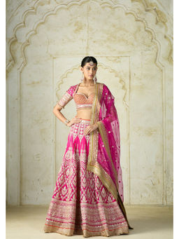 Gopi Vaid - Hazrat Pink Skirt with Blouse and Dupatta