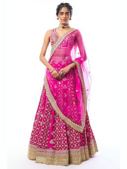 Gopi Vaid - Ayat Pink Skirt with Blouse and Dupatta