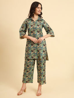 Yufta - Multi-Color Printed Tunic and Palazzo (Set of 2)