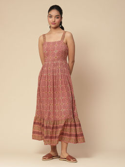 Aarke Ritu Kumar - Brown Printed Mid Dress