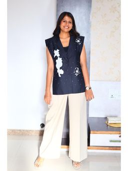 Pink Tree - Female Blue Fluid Pant with Waistcoat and Inner