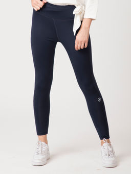 Kica - Fleet High Waisted Leggings With Reflective Lettering - Blue