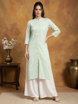 Jompers - Green Printed Lurex Kurta